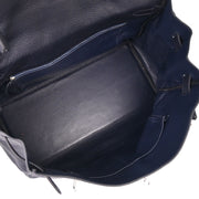 Hermes Blue Indigo Togo Kelly 50 Retourne 2way Handbag 11 Square: E 134672