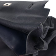 Hermes Blue Indigo Togo Kelly 50 Retourne 2way Handbag 11 Square: E 134672