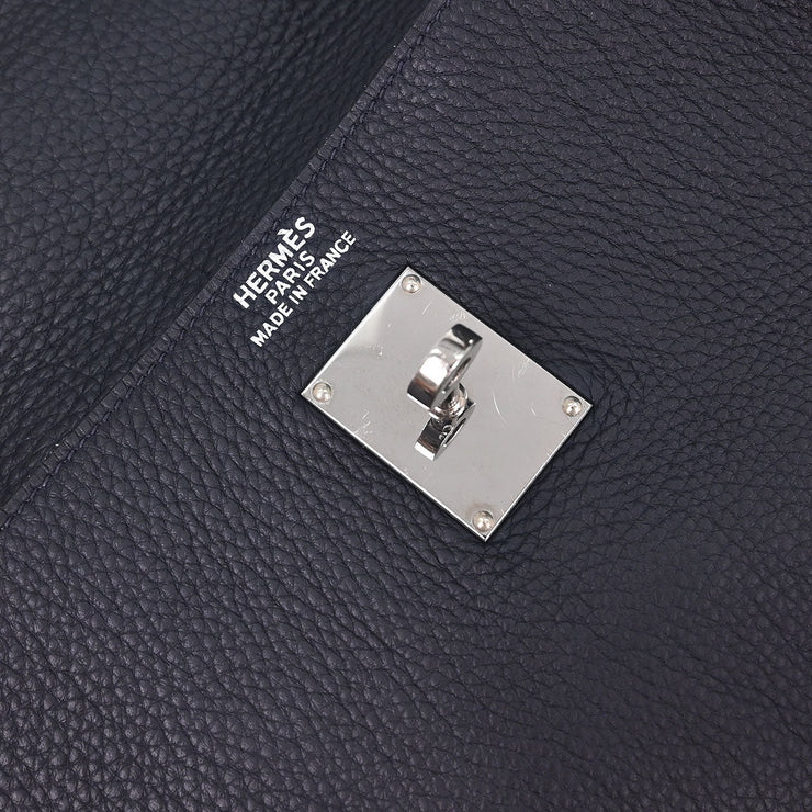 Hermes Blue Indigo Togo Kelly 50 Retourne 2way Handbag 11 Square: E 134672