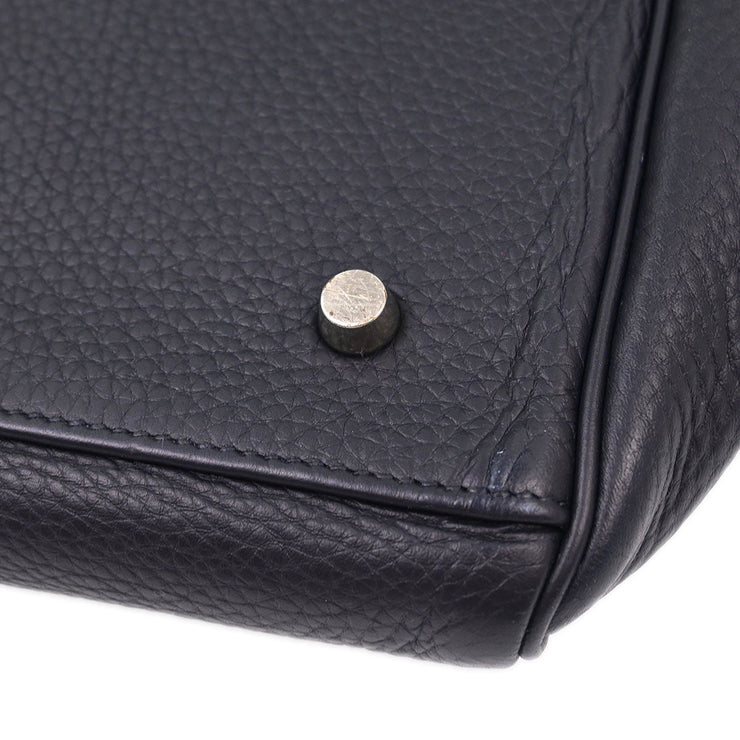 Hermes Blue Indigo Togo Kelly 50 Retourne 2way Handbag 11 Square: E 134672