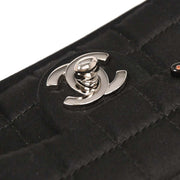 Chanel Black Satin Choco Bar Lipstick Shoulder Bag 134673