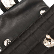 Chanel Black Satin Choco Bar Lipstick Shoulder Bag 134673
