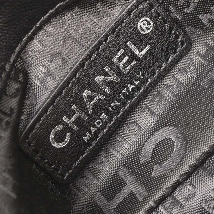 Chanel Black Satin Choco Bar Lipstick Shoulder Bag 134673