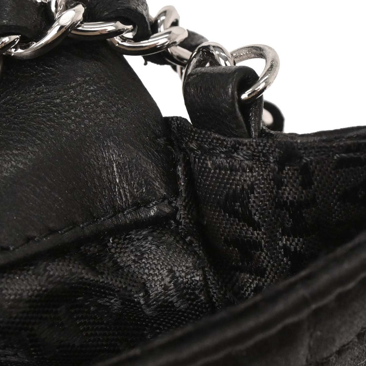Chanel Black Satin Choco Bar Lipstick Shoulder Bag 134673