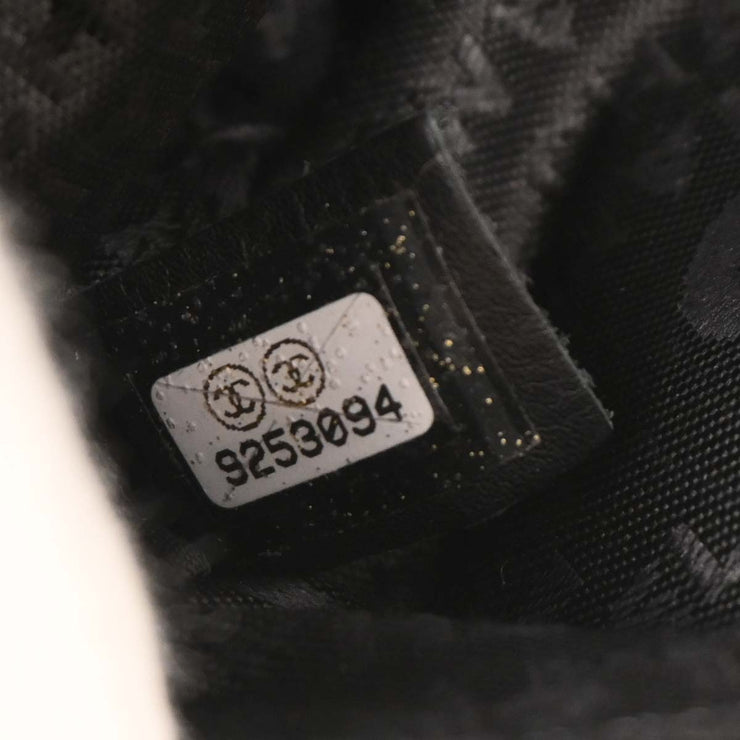 Chanel Black Satin Choco Bar Lipstick Shoulder Bag 134673