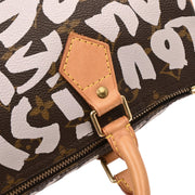 Louis Vuitton White Monogram Graffiti Speedy 30 Handbag M92195 TH0051 134679