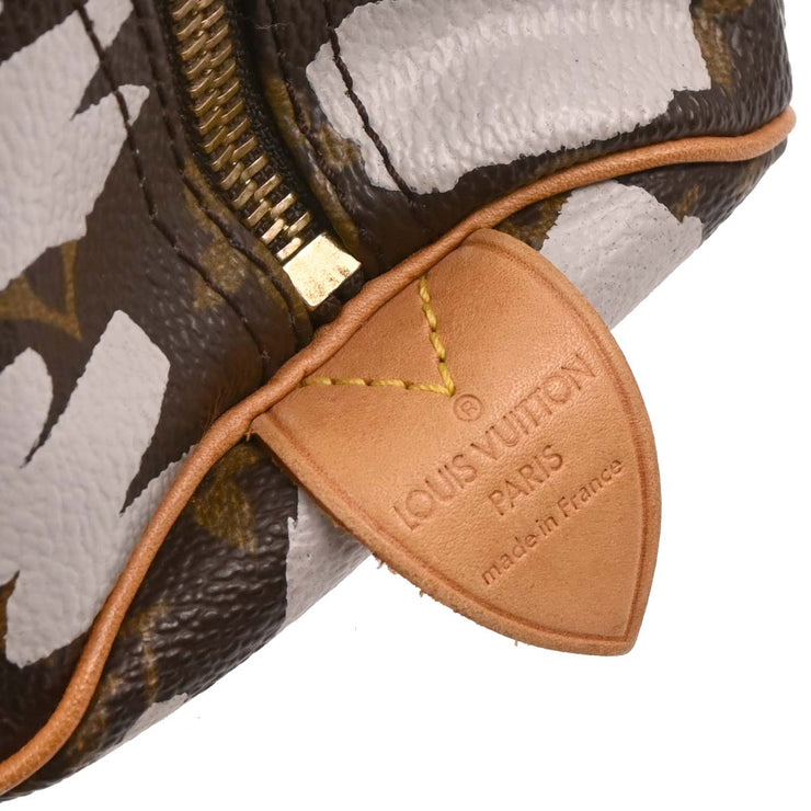 Louis Vuitton White Monogram Graffiti Speedy 30 Handbag M92195 TH0051 134679