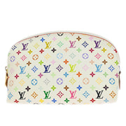 Louis Vuitton White Monogram Multicolor Pochette Cosmetic M47354 CA4152 134681