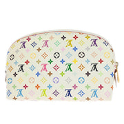 Louis Vuitton White Monogram Multicolor Pochette Cosmetic M47354 CA4152 134681