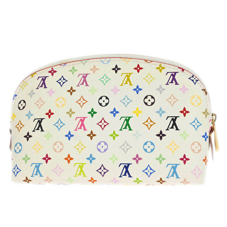 Louis Vuitton White Monogram Multicolor Pochette Cosmetic M47354 CA4152 134681