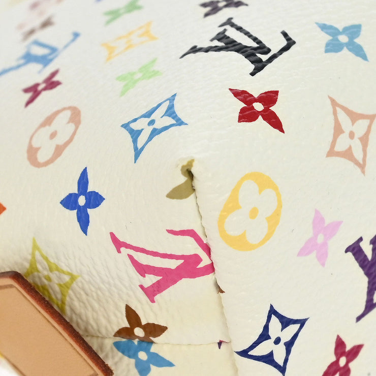 Louis Vuitton White Monogram Multicolor Pochette Cosmetic M47354 CA4152 134681