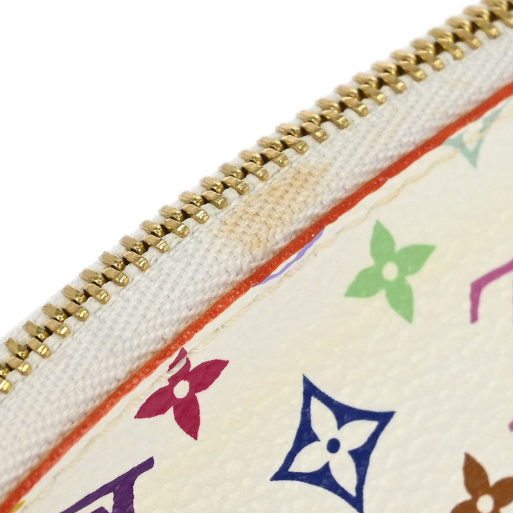 Louis Vuitton White Monogram Multicolor Pochette Cosmetic M47354 CA4152 134681