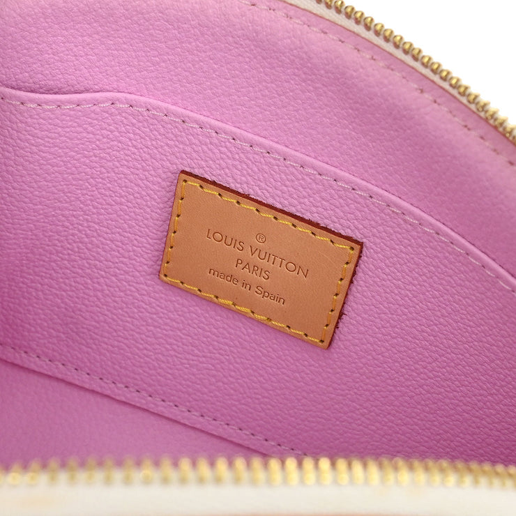 Louis Vuitton White Monogram Multicolor Pochette Cosmetic M47354 CA4152 134681