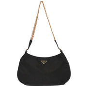 Prada Black Nylon Shoulder Bag 24 134686