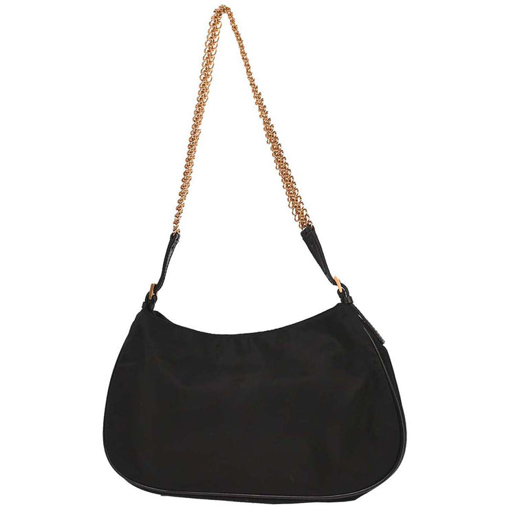 Prada Black Nylon Shoulder Bag 24 134686