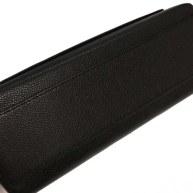 Chanel Black Calfskin Top Handle Handbag 134689