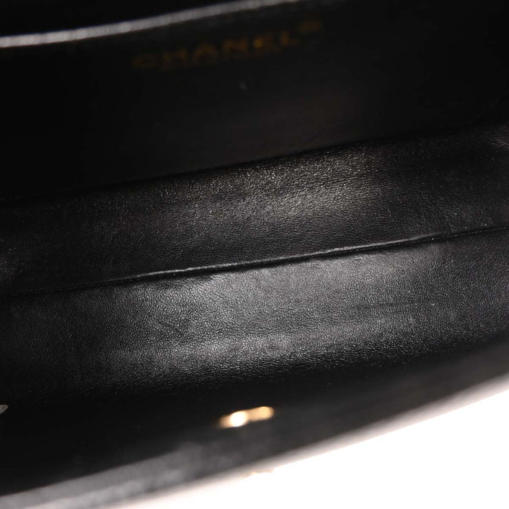 Chanel Black Calfskin Top Handle Handbag 134689