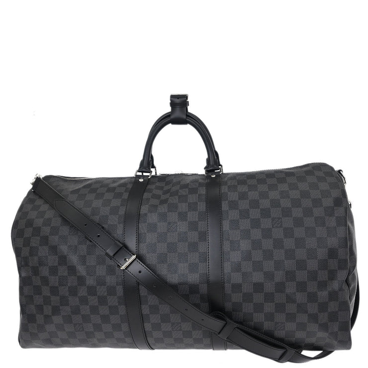 Louis Vuitton Damier Graphite Keepall Bandouliere 55 Duffle N41413 DU2193 134691