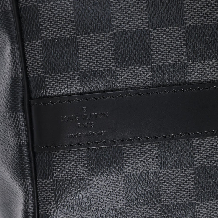 Louis Vuitton Damier Graphite Keepall Bandouliere 55 Duffle N41413 DU2193 134691