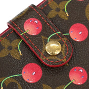 Louis Vuitton Monogram Cherry Compact Zip Wallet M95005 CA0035 134694