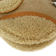 Christian Dior * Beige Mouton Saddle Handbag 01-RU-0065 134697