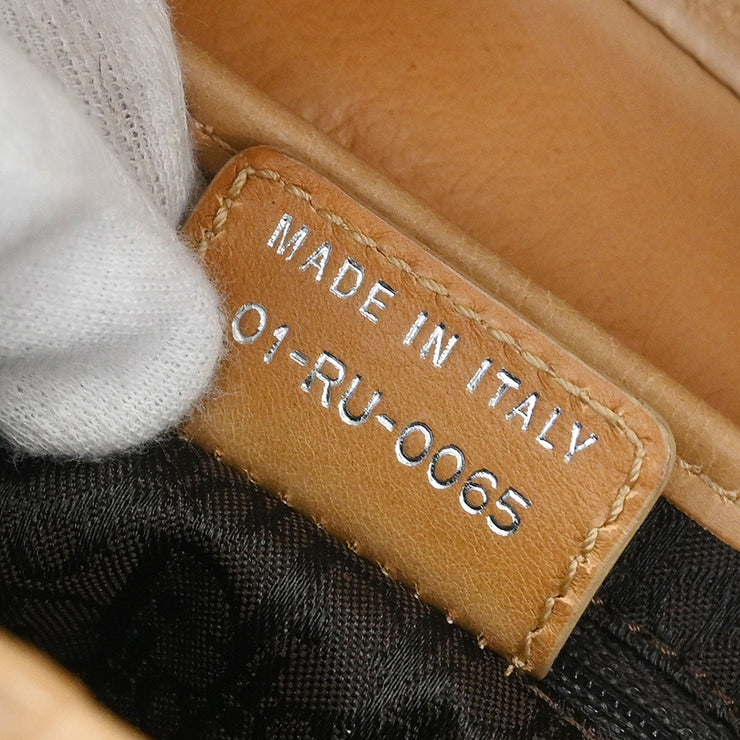Christian Dior * Beige Mouton Saddle Handbag 01-RU-0065 134697