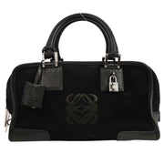Loewe Black Suede Amazona 28 Handbag 060709 134698