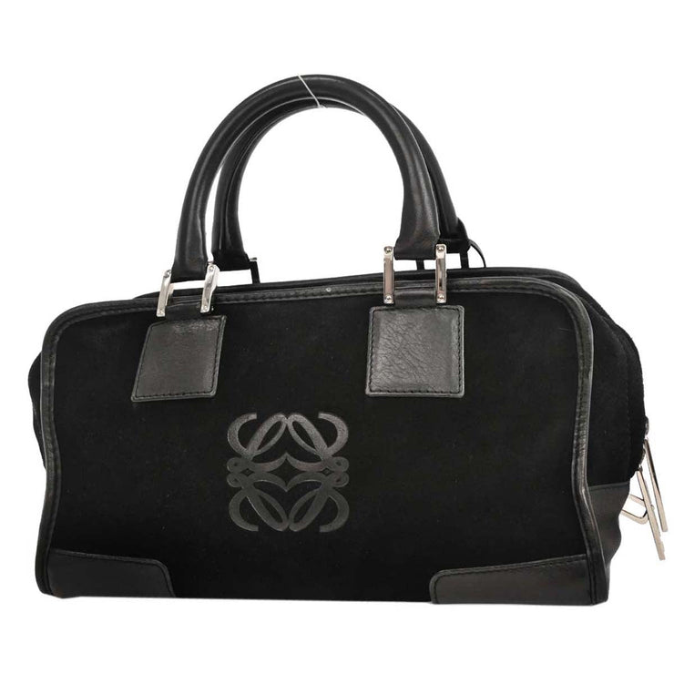 Loewe Black Suede Amazona 28 Handbag 060709 134698