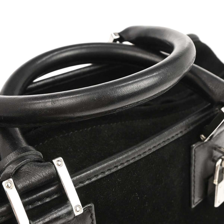 Loewe Black Suede Amazona 28 Handbag 060709 134698