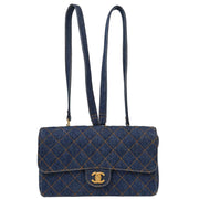 Chanel Denim Blue Backpack 134699