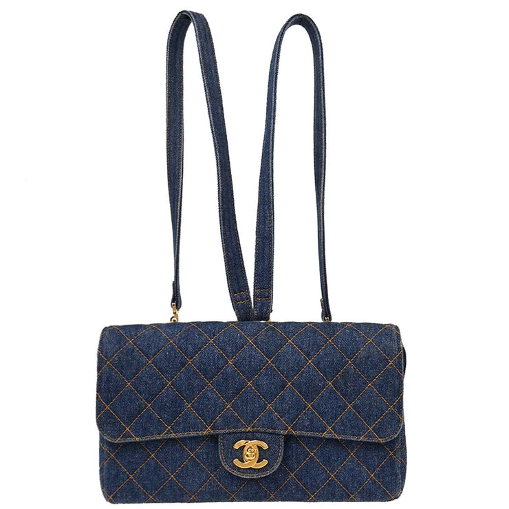 Chanel Denim Blue Backpack 134699