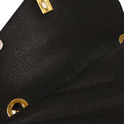 Chanel Black Calfskin Chevron Shoulder Bag 134702