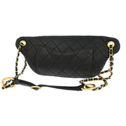Chanel Black Calfskin All About Chains Bum Bag 134707
