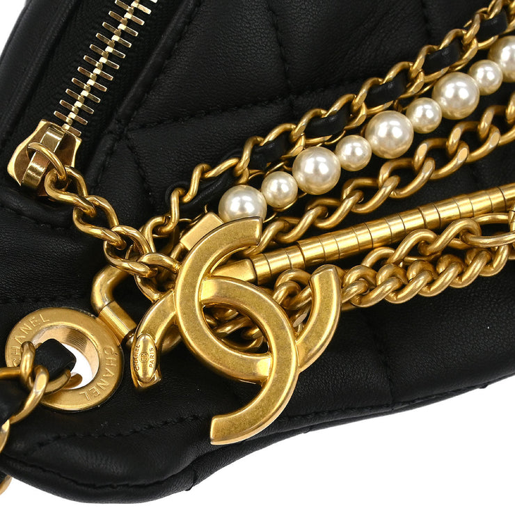 Chanel Black Calfskin All About Chains Bum Bag 134707
