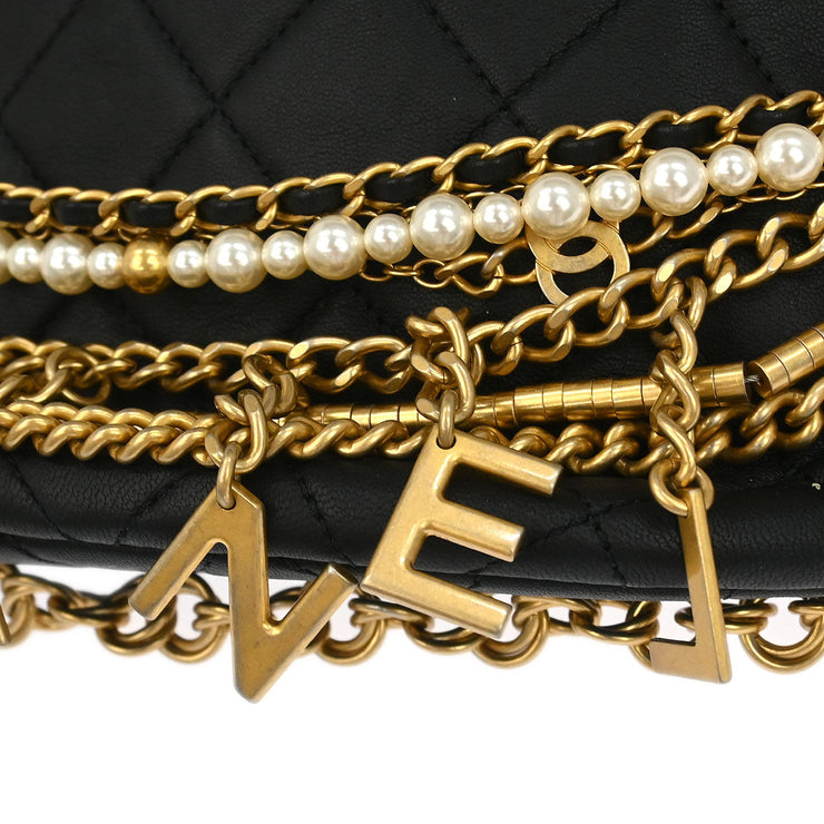 Chanel Black Calfskin All About Chains Bum Bag 134707