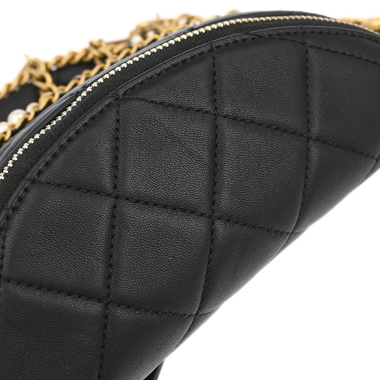 Chanel Black Calfskin All About Chains Bum Bag 134707