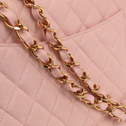 Chanel Pink Calfskin Jumbo Classic Flap Shoulder Bag 134713