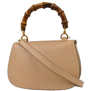 Gucci Beige Pigskin Bamboo 2way Handbag 000-2113-0633 134715