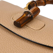 Gucci Beige Pigskin Bamboo 2way Handbag 000-2113-0633 134715