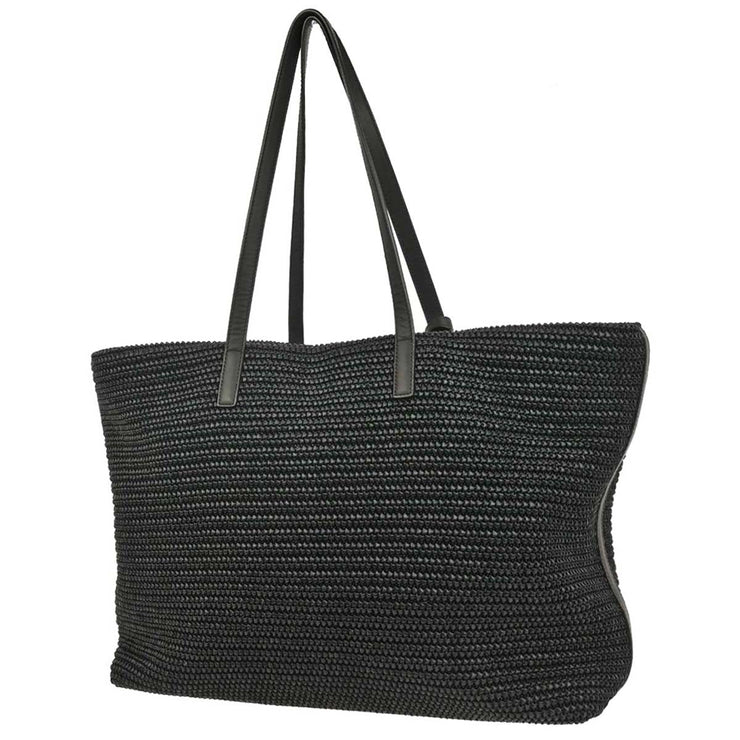 Saint Laurent Black Raffia Tassel Tote Handbag TCT490793¥0918 134716