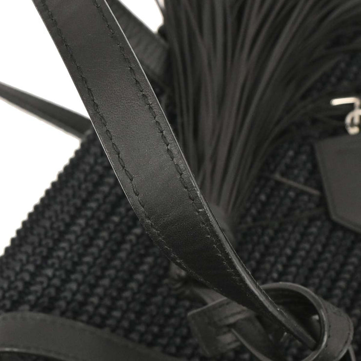 Saint Laurent Black Raffia Tassel Tote Handbag TCT490793¥0918 134716