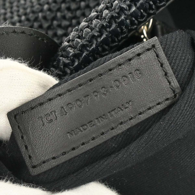 Saint Laurent Black Raffia Tassel Tote Handbag TCT490793¥0918 134716
