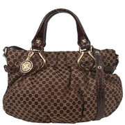 Celine Brown Canvas Macadam Handbag WC-ST-0059 134720