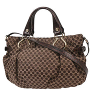 Celine Brown Canvas Macadam Handbag WC-ST-0059 134720