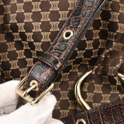 Celine Brown Canvas Macadam Handbag WC-ST-0059 134720