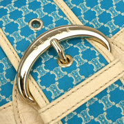 Celine Blue Canvas Macadam Handbag SAS0/46 134721