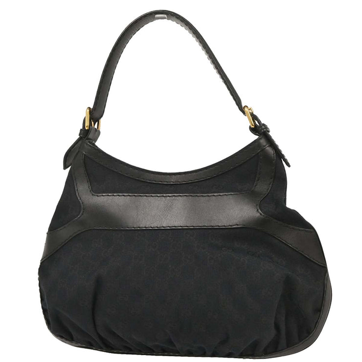 Gucci Black Canvas GG Queen Hobo Handbag 189885 001013 134727