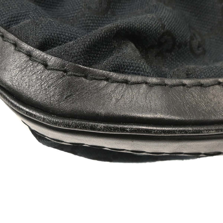 Gucci Black Canvas GG Queen Hobo Handbag 189885 001013 134727