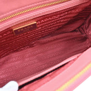 Prada Pink Leather Galleria 2way Tote Handbag 117 134728