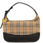 Burberry Beige Black Canvas House Check Handbag 134733